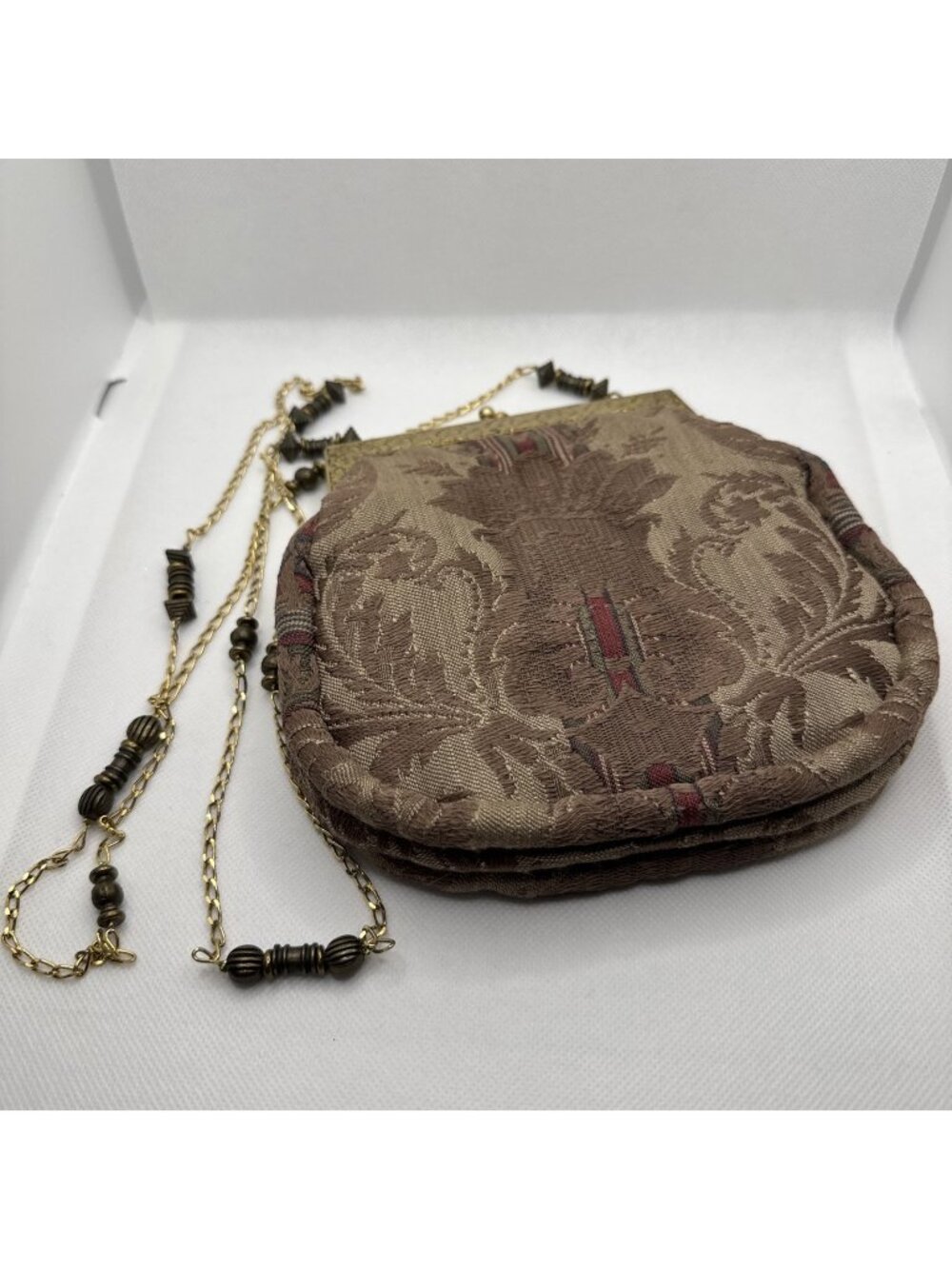 Vintage Tapestry Carpet Bag Brocade Handbag Clutch Evening Bag